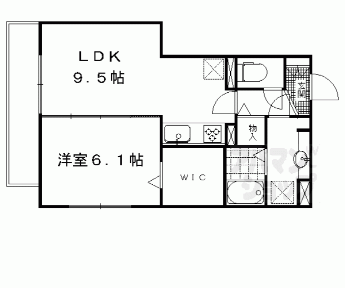 【アイル宇治大久保】間取