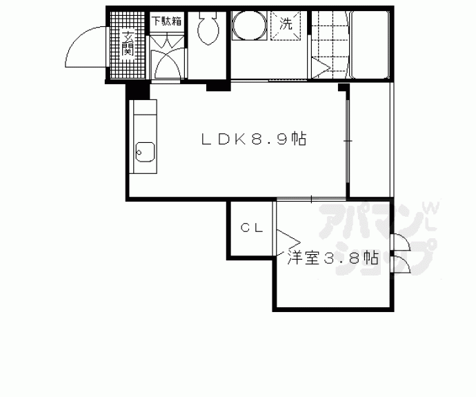 【シャーメゾン龍大前】間取