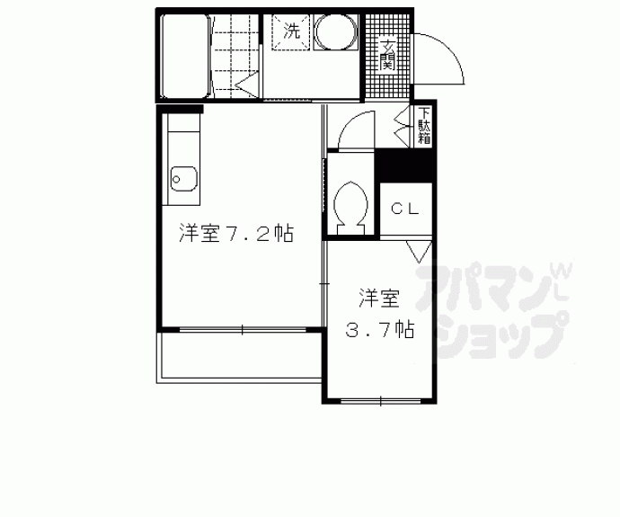 【シャーメゾン龍大前】間取