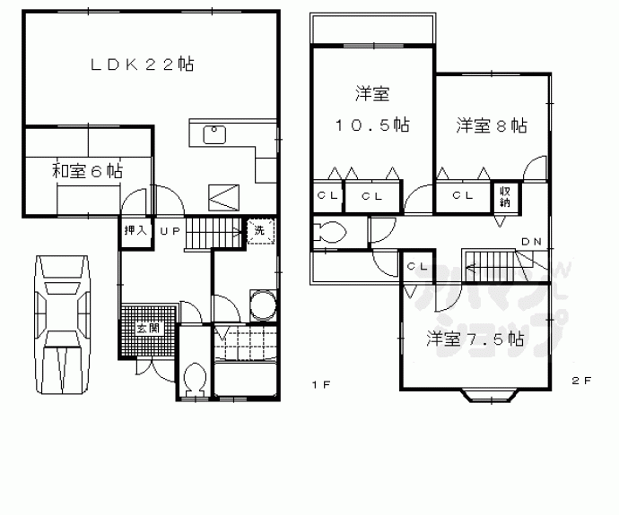 【横大路鍬ノ本貸家（１号地）】間取