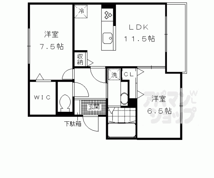 【サン・フローラ伏見板橋】間取