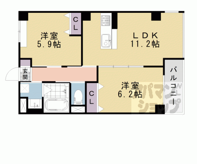 【エルヴィータ大山崎】間取