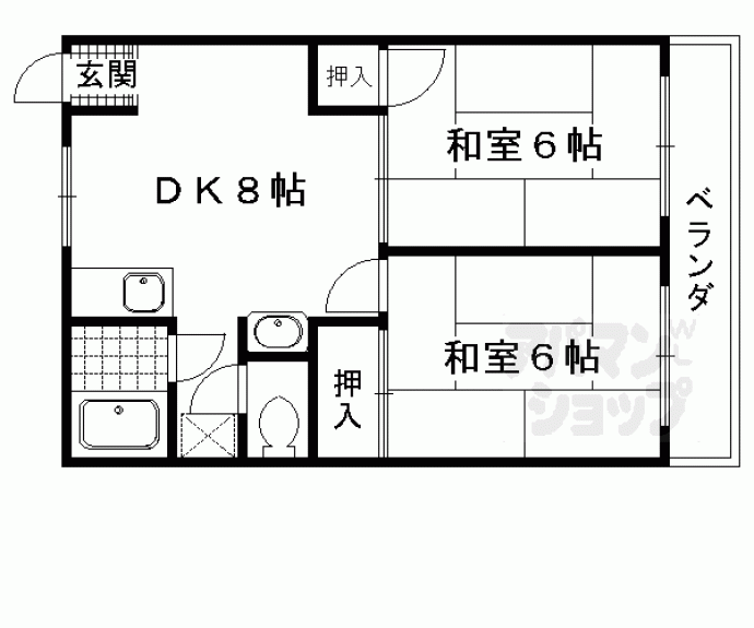 【西部ハイツ】間取