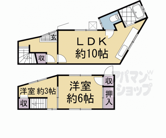 【神足北川原１？８貸家】間取