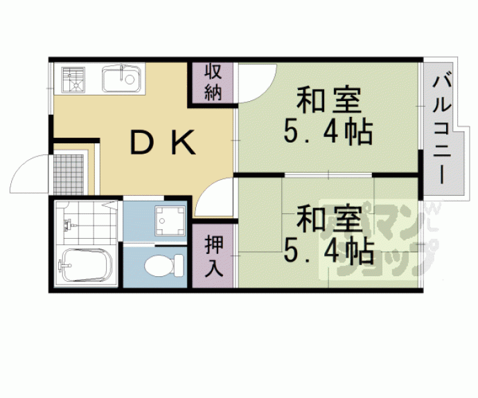 【タウニィほととぎす亀岡】間取