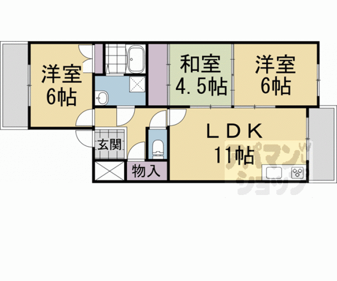 【スクエアメゾン並河】間取