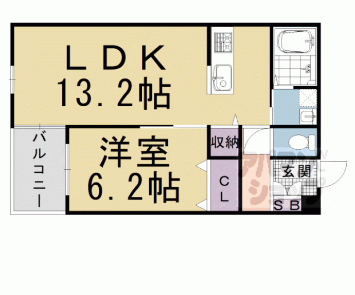 【ＷＥＳＴ　ＶＡＬＬＥＹ　ＫＹＯＴＯ馬堀】間取