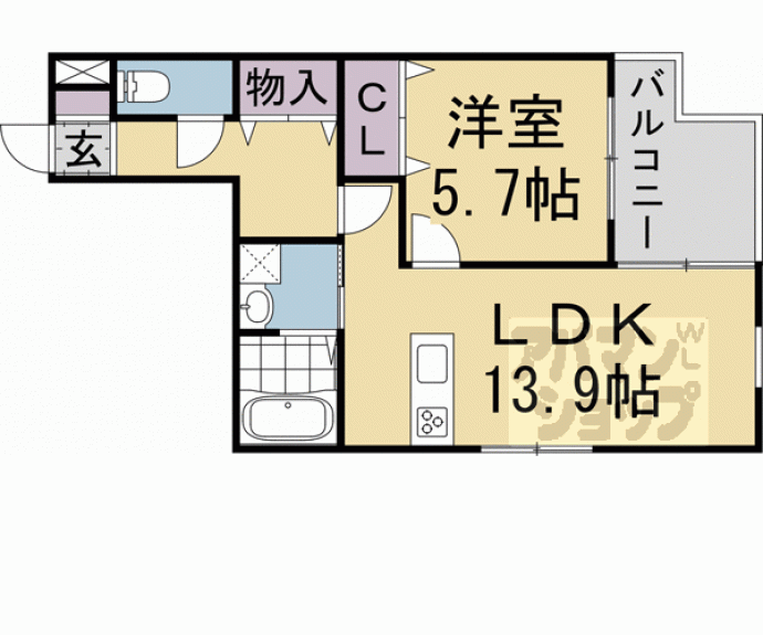 【ＷＥＳＴ　ＶＡＬＬＥＹ　ＫＹＯＴＯ馬堀】間取