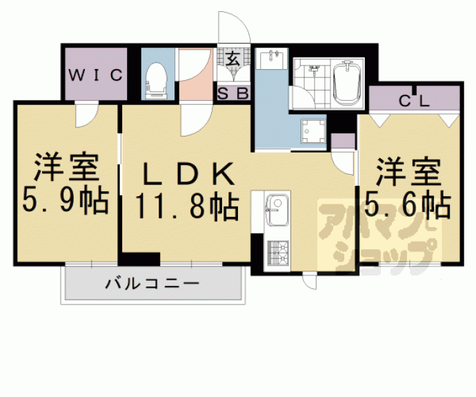 【シャーメゾン　ナナノツボ　ラ　エゼヴィー】間取