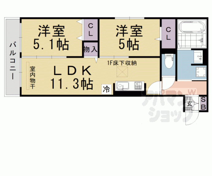 【Ｄ－ｒｏｏｍエスポワール】間取