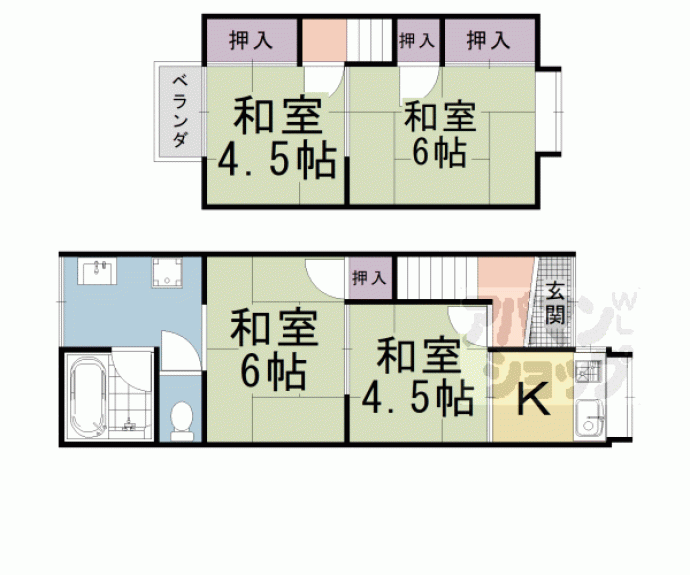 【長岡３丁目貸家】間取