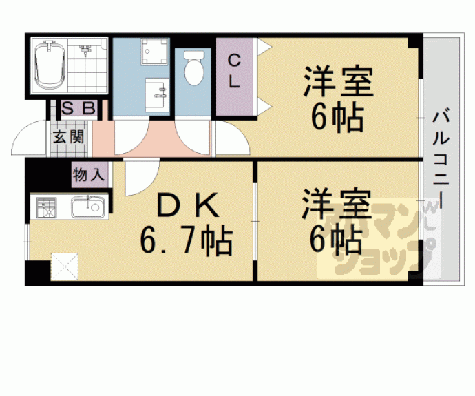 【プラシードＴＳＵＫＡＳＡ】間取