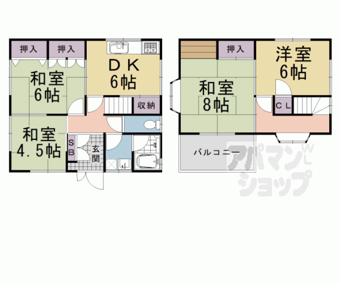 【尻江貸家】間取