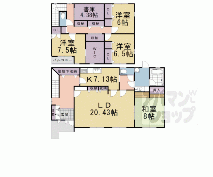 【嵐山樋ノ上町貸家】間取