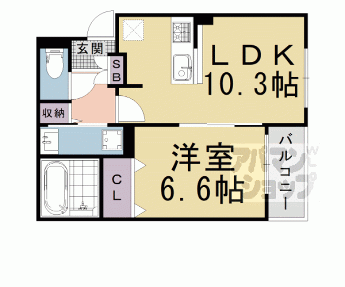 【カーサデルソーレⅡ】間取