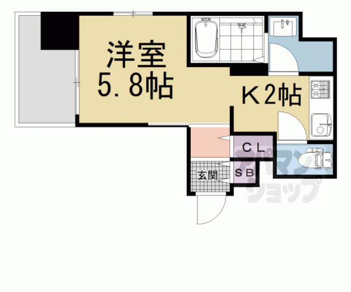 【フレール烏丸五条】間取