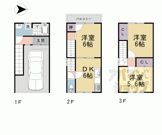 【桃山町丹後貸家】間取