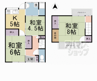 【深草森吉町貸家】