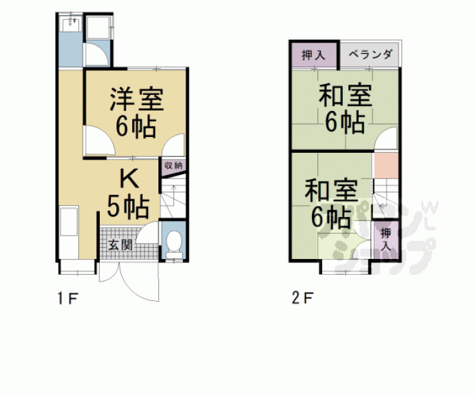 【深草向川原町貸家】間取