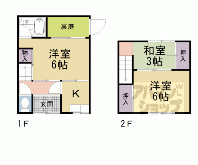 【高矢（健）貸家】間取