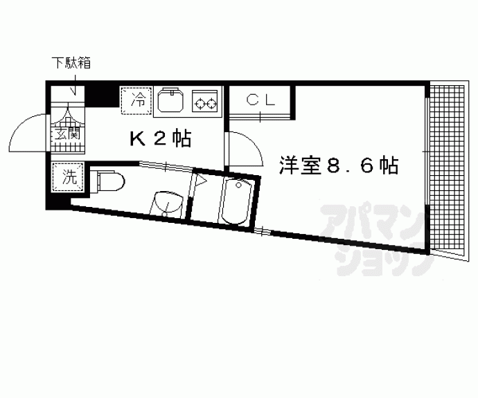 【Ｅフラット北白川】間取