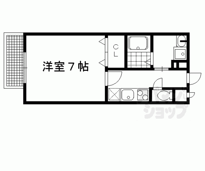 【アムールエスペランサ北白川】間取