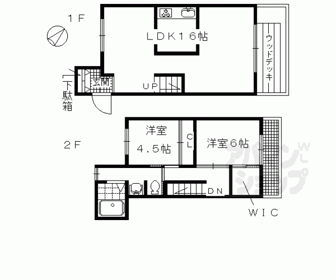 【ＶＩＬＬＡＤ＇ＥＳＴＥ京都下鴨】間取