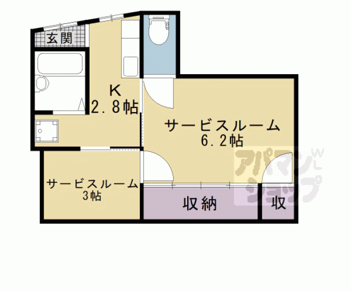 【田中里ノ内町貸家９９－５】間取