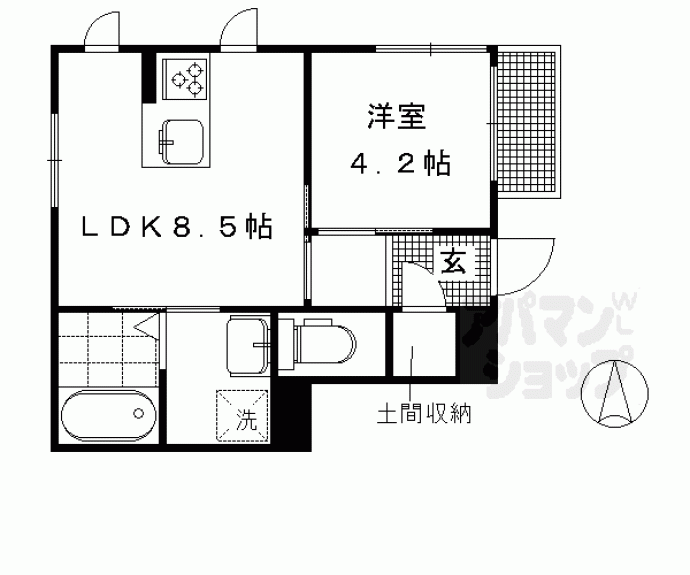 【くめマンションＥＡＳＴ】間取