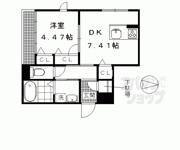 【くめマンションＥＡＳＴ】間取