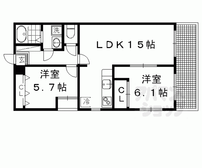 【サクシード宝ヶ池】間取