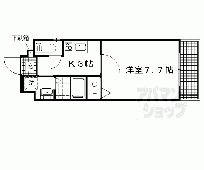 【シエルコート一乗寺】間取