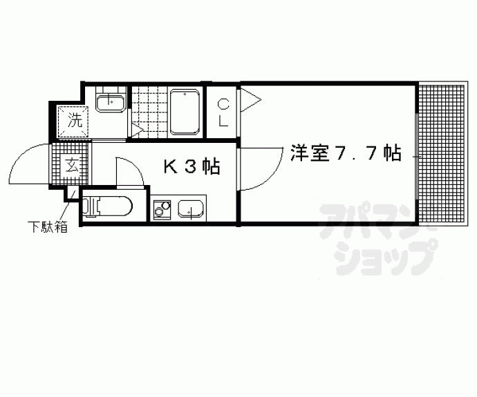 【シエルコート一乗寺】間取