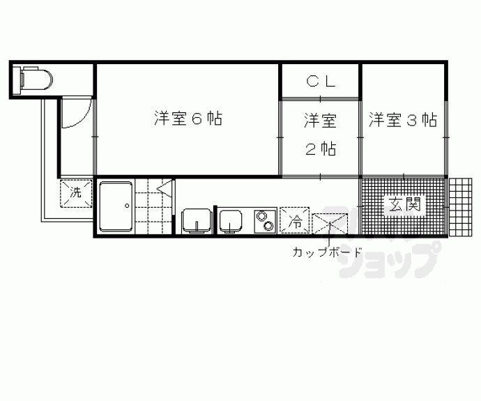 【一乗寺門口町貸家】間取