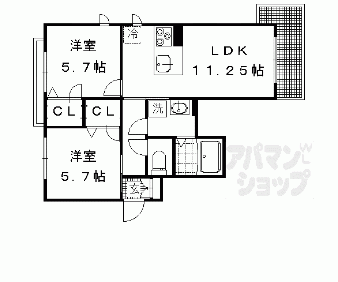 【フェリーチェ御蔭】間取