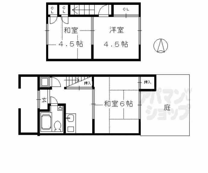 【一乗寺青城町貸家１７３－３】間取