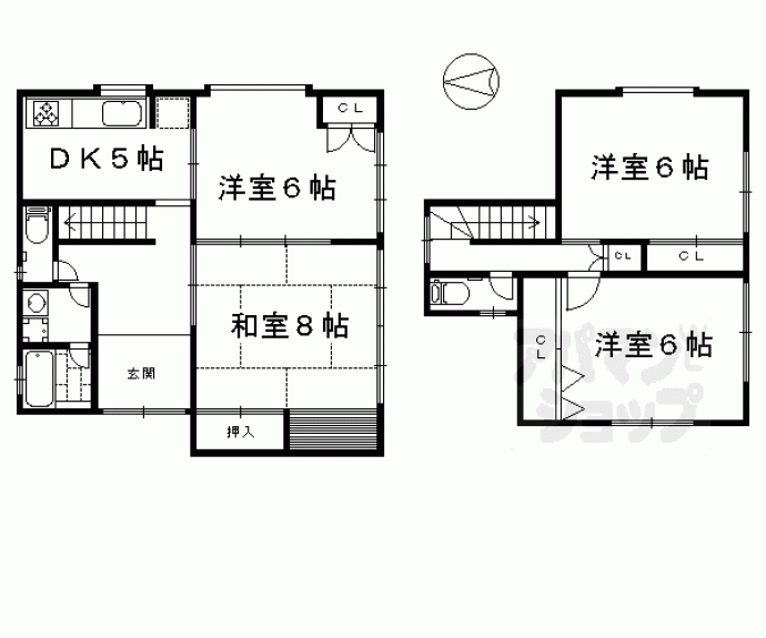 【岩倉上蔵町貸家１４７】間取