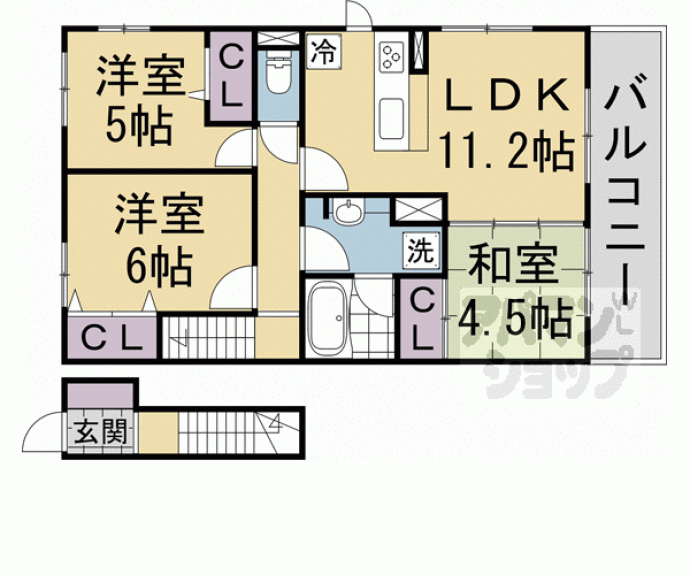 【セジュール上西喜】間取