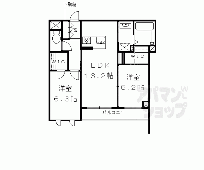 【Ｒｏｓｅ　Ｃｏｕｒｔ　Ｎ棟・Ｔ棟】間取