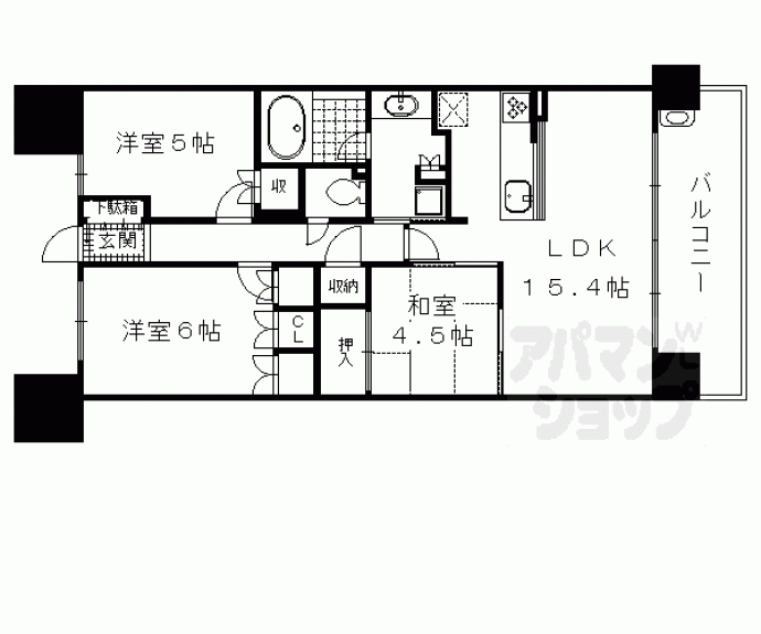 【京都桂川つむぎの街　ブライトスクエア】間取