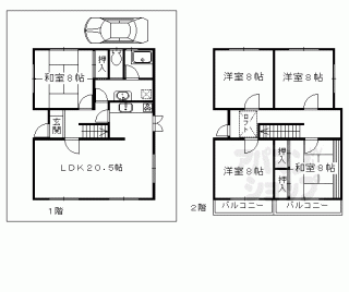 【大枝西新林町６丁目貸家１５－１】