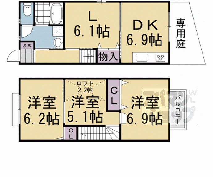 【グレイシャス桂】間取