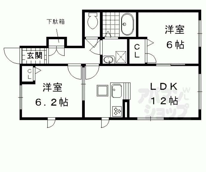 【リバーサイド松嵐】間取