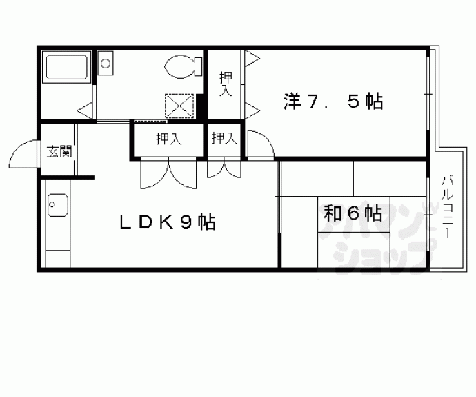 【東向日パークハイツ】間取