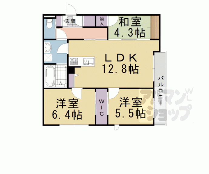 【ローズコート　Ｒ棟、Ｓ棟】間取