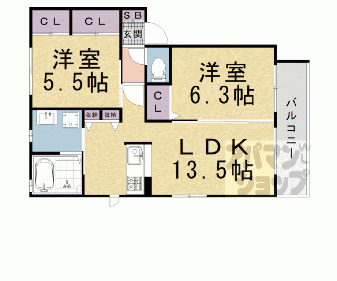 【シャーメゾン田内】間取