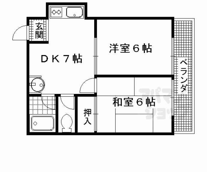 【プラザ上桂】間取