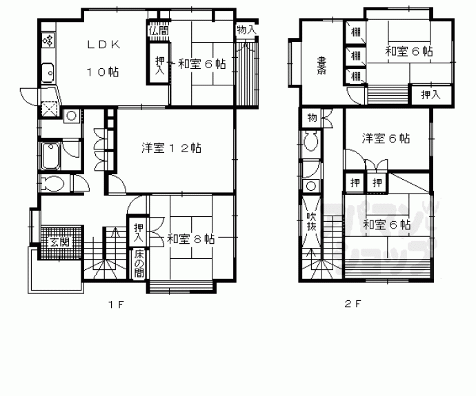 【大原野西境谷町一丁目貸家８－６（田中邸）】間取