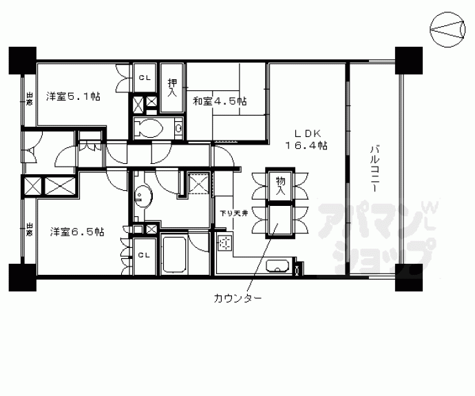 【アークメゾン長岡京】間取