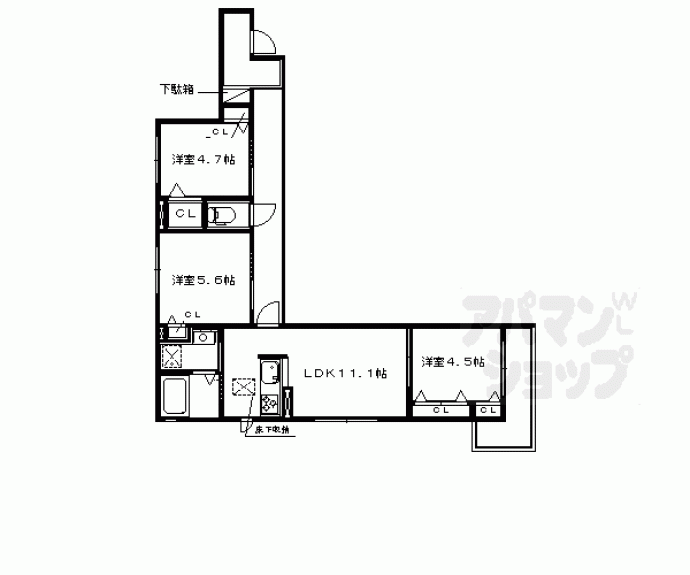 【アリスティオ大山崎】間取